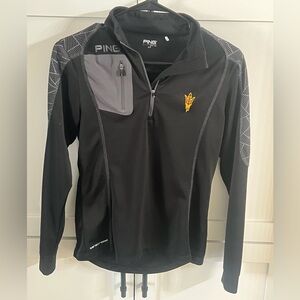 Ping Black and Gray Quarter-Zip Pullover